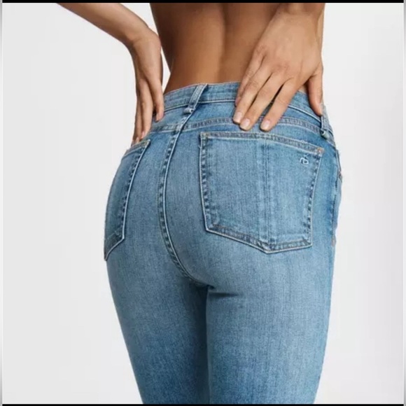 rag & bone high rise ankle skinny jeans - Picture 2 of 5